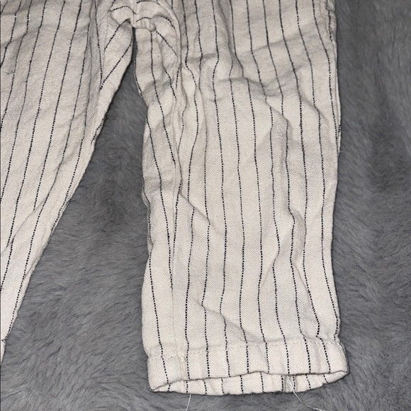 Zara Striped Kids Pants Suspenders Overalls Sz 18/24M - Picture 6 of 7